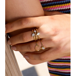 Bague APOLA - Acier inoxydable en or