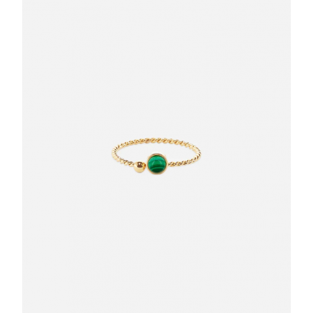 Bague SPOUTNIK - Acier inoxydable or