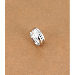 Bague BORIS - Acier inoxydable argent