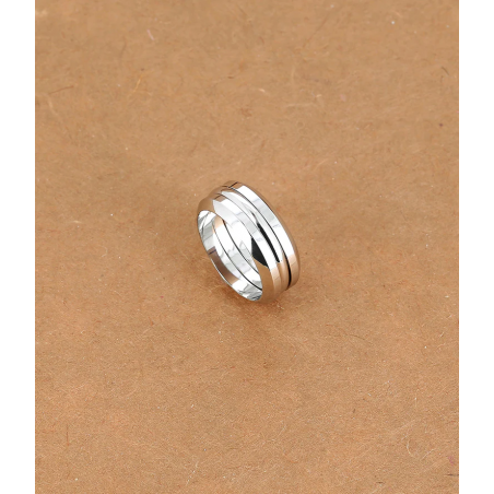 Bague BORIS - Acier inoxydable argent