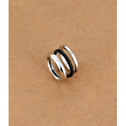Bague BORIS - Acier inoxydable argent